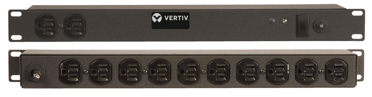 Vertiv Rack PDU - 1U, 120V, 15A, 5-15P, (12) 5-15R, Basic Standard