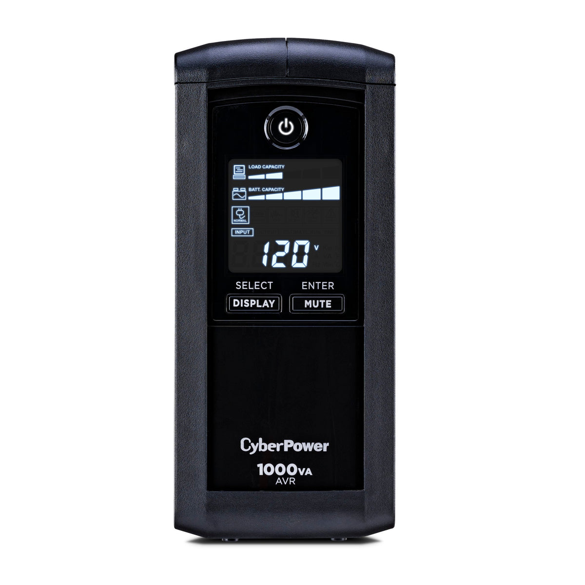 CyberPower Intelligent LCD CP1000AVRLCD 1000 VA / 600 W Mini-Tower Line-Interactive UPS, Refurbished