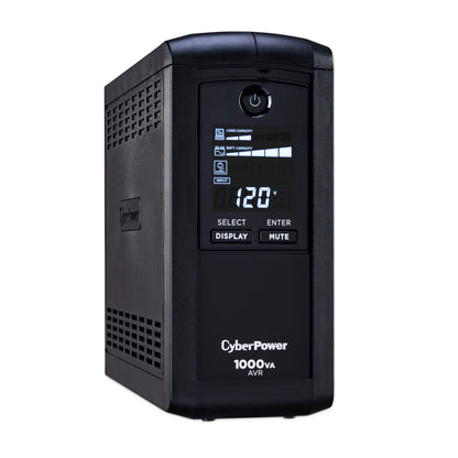 CyberPower CP1000AVRLCD 1000VA / 600W Line Interactive UPS (Mini-Tower) — Right angle