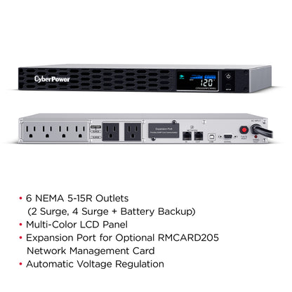 CyberPower CP1000PFCRM1U 1000VA / 600W Line Interactive UPS (Rackmount) — In use