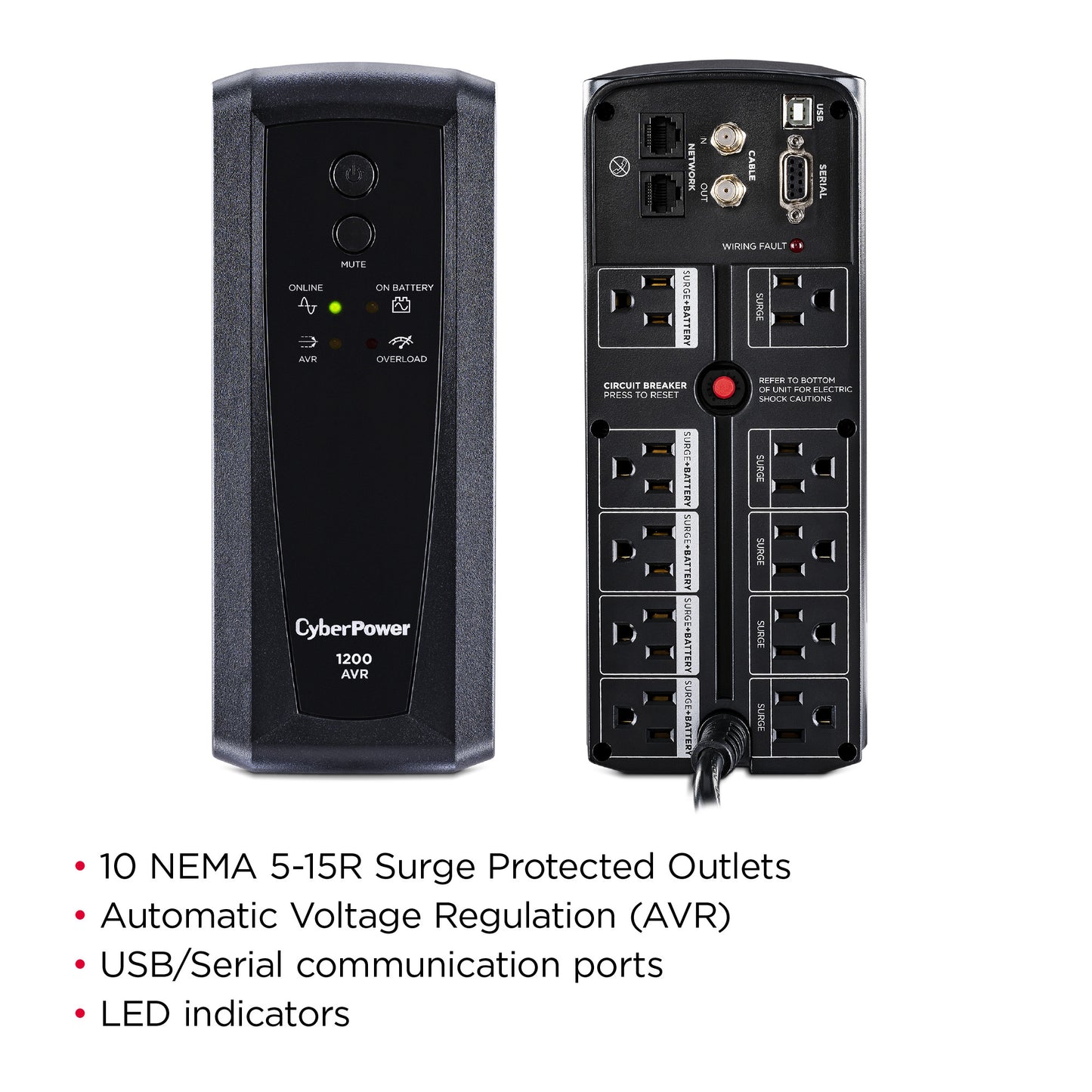 CyberPower CP1200AVR 1200VA Line Interactive UPS (Mini-Tower) — Feature detail