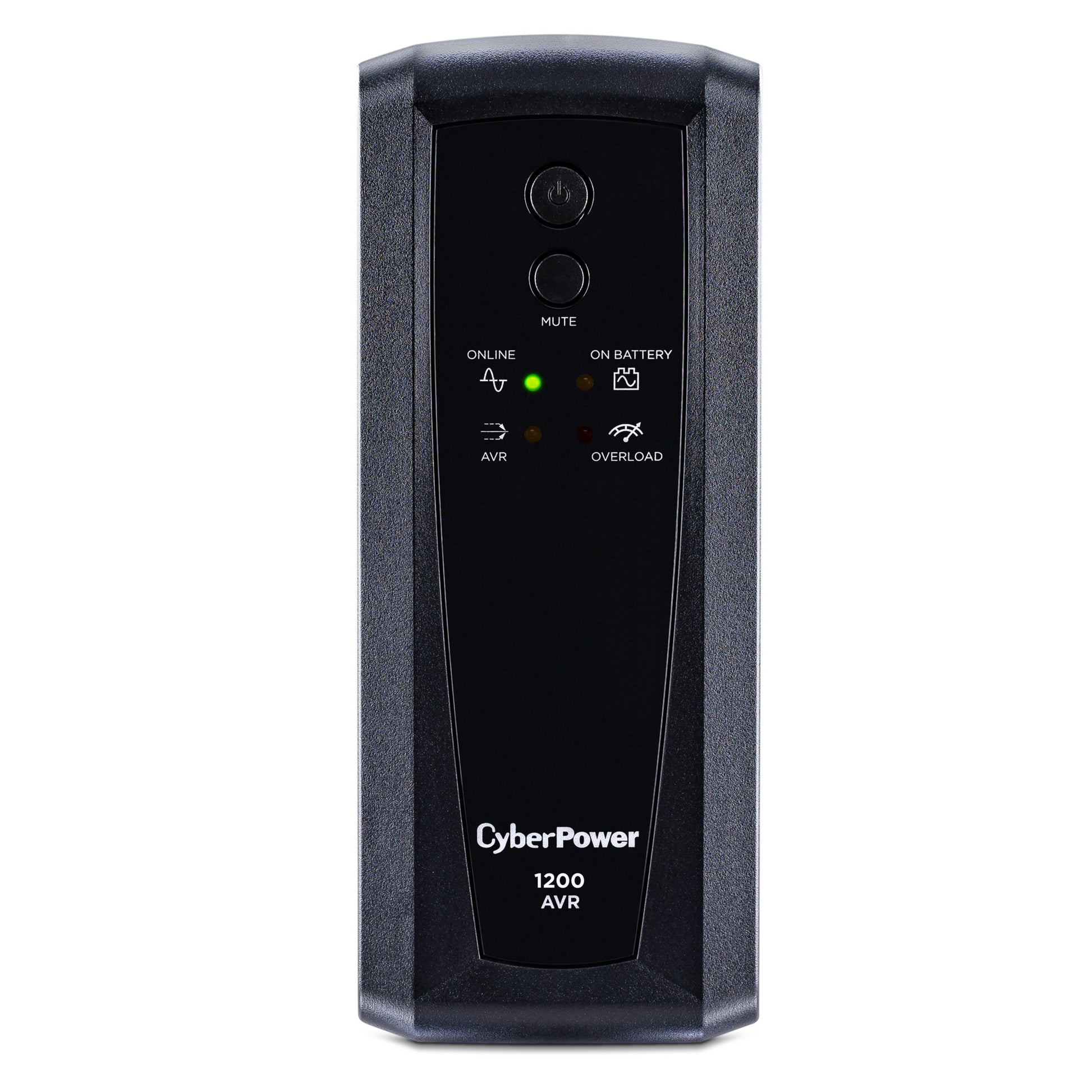CyberPower CP1200AVR 1200VA Line Interactive UPS (Mini-Tower) — Front view