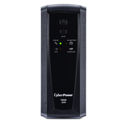 CyberPower CP1200AVR 1200VA Line Interactive UPS (Mini-Tower) — Front view