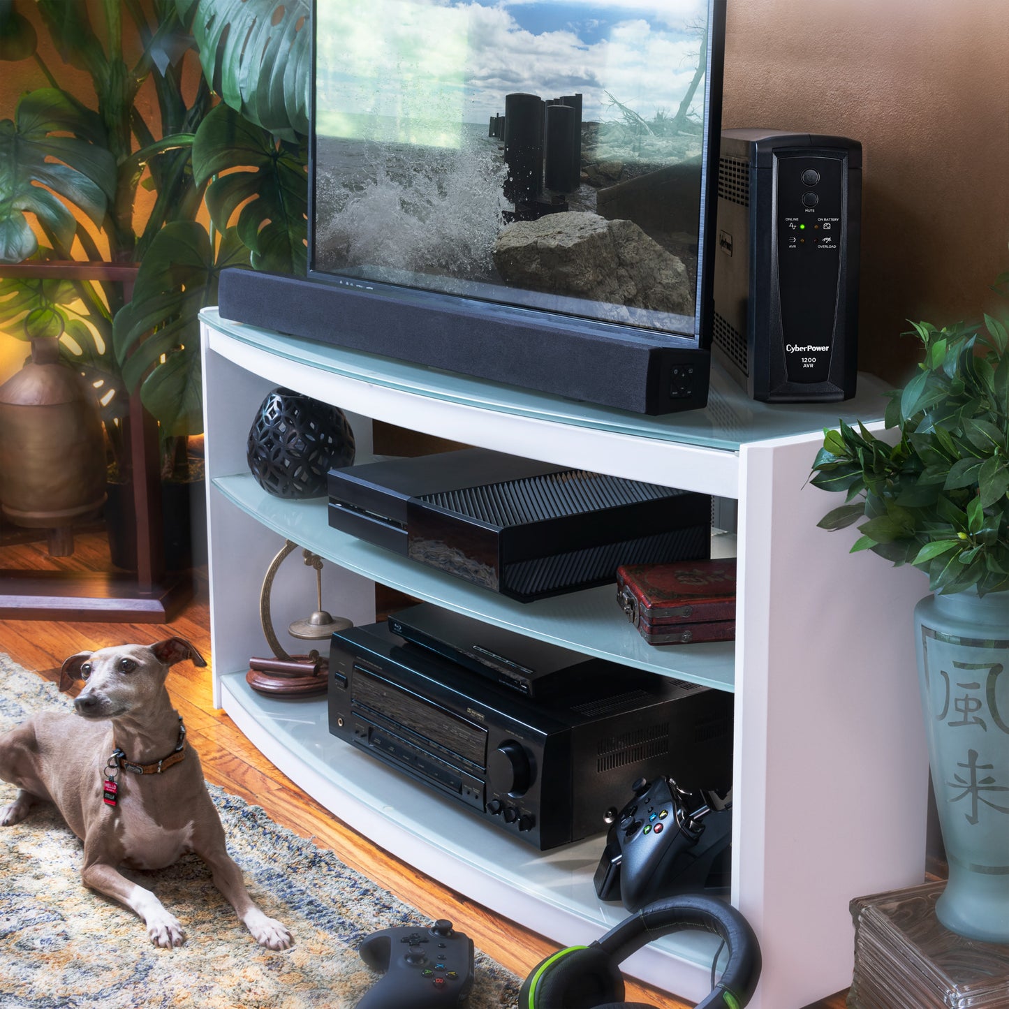 CyberPower CP1200AVR 1200VA Line Interactive UPS (Mini-Tower) — In use