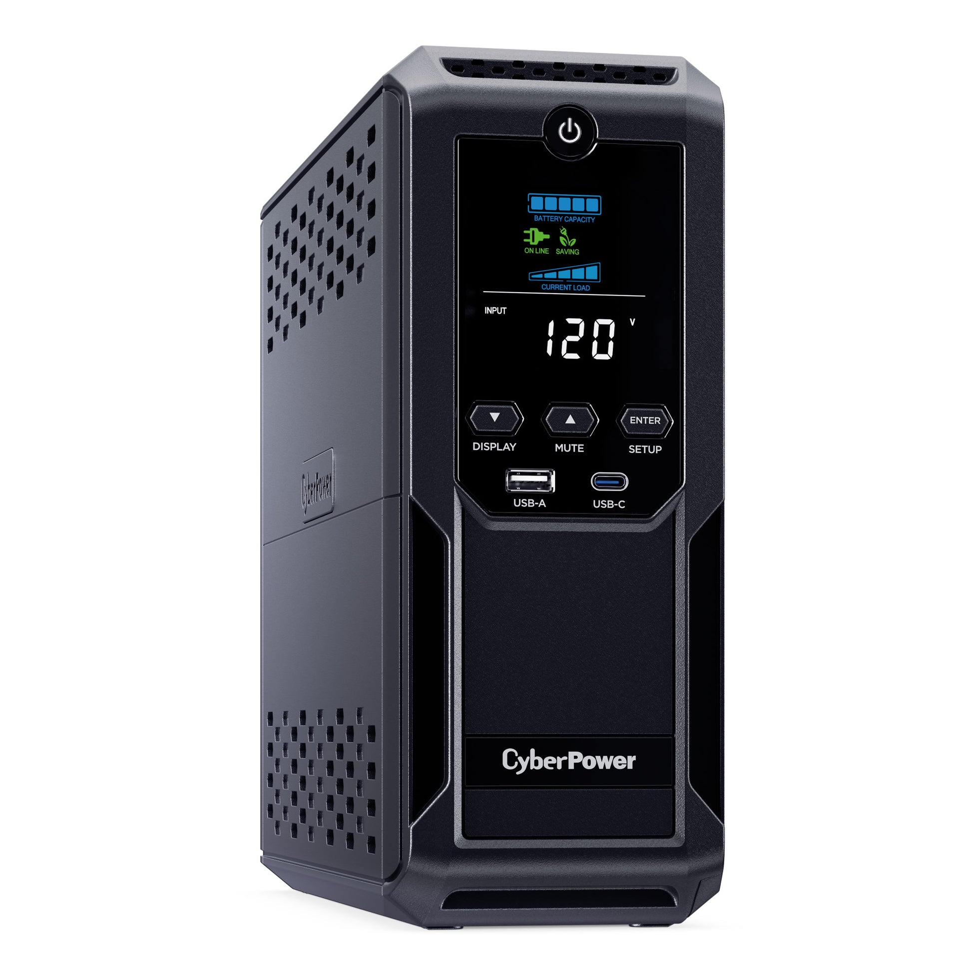 CyberPower CP1350AVRLCD3 1350VA / 800W Line Interactive UPS (Mini-Tower) — Right angle
