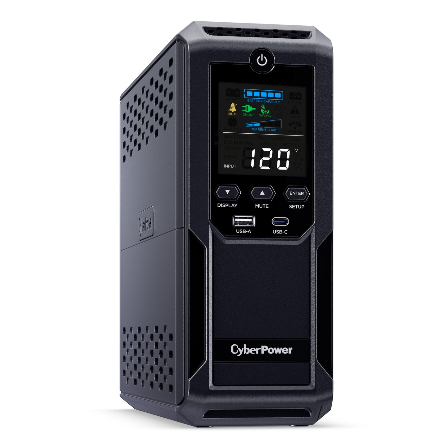 CyberPower CP1500AVRLCD3 1500VA / 900W Line Interactive UPS (Mini-Tower) — Rear view
