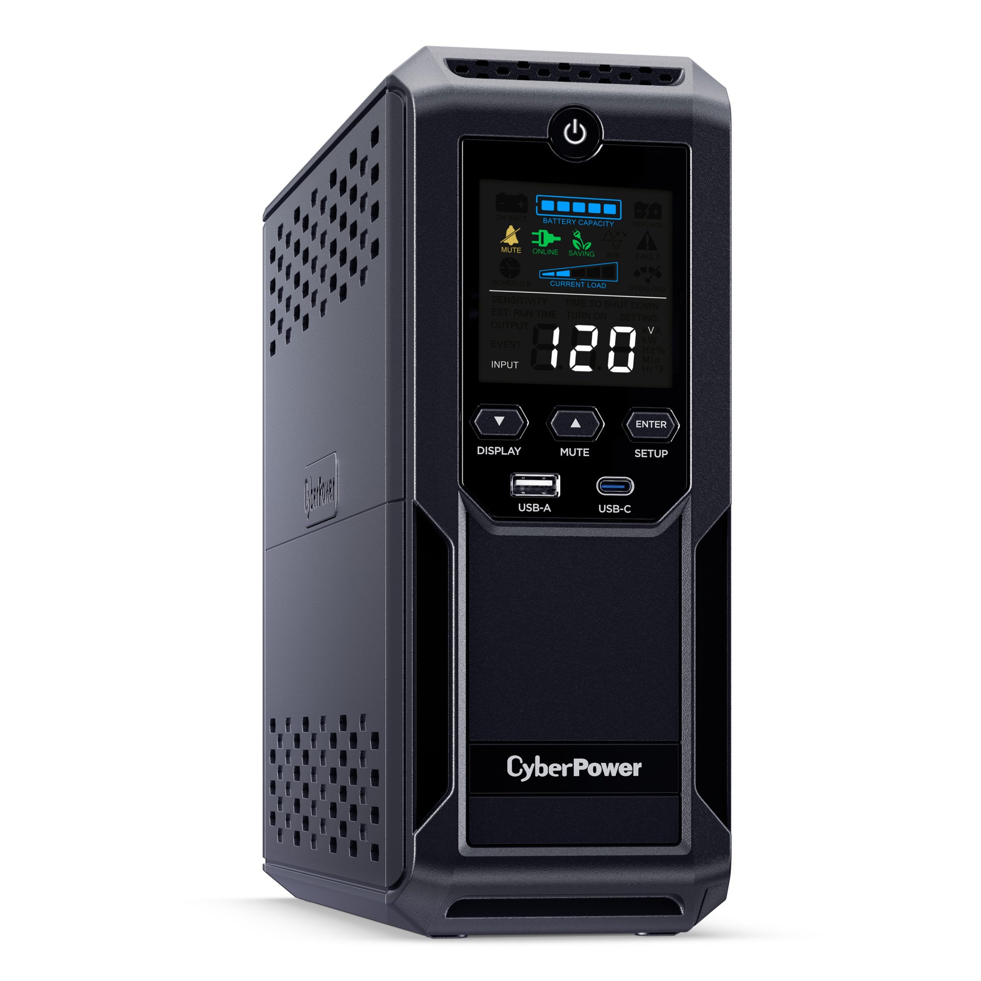 CyberPower CP1500AVRLCD3 1500VA / 900W Line Interactive UPS (Mini-Tower) — Rear view