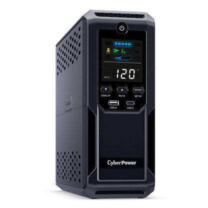 CyberPower CP1500AVRLCD3 1500VA / 900W Line Interactive UPS (Mini-Tower) — Rear view