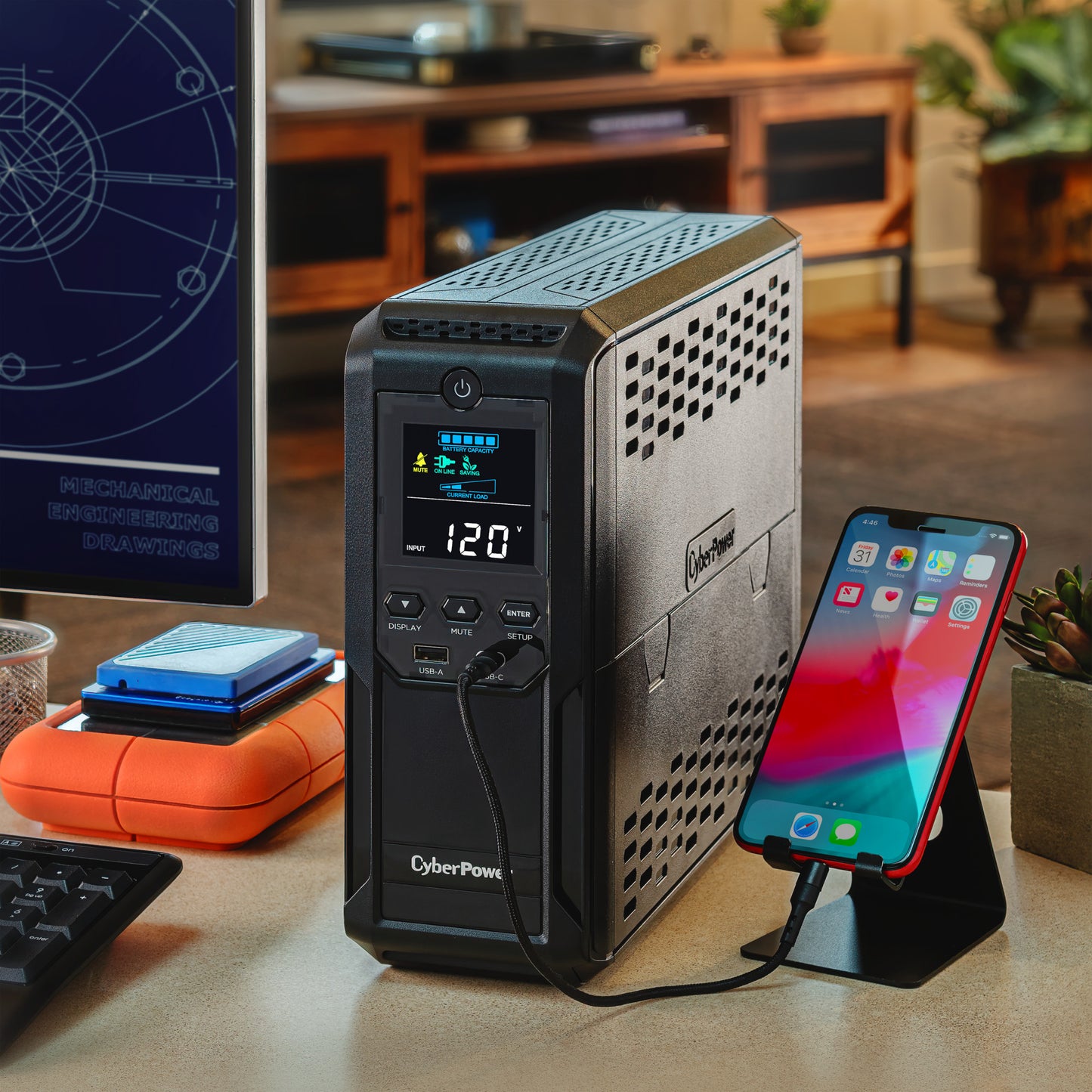 CyberPower CP1500AVRLCD3 1500VA / 900W Line Interactive UPS (Mini-Tower) — Feature detail