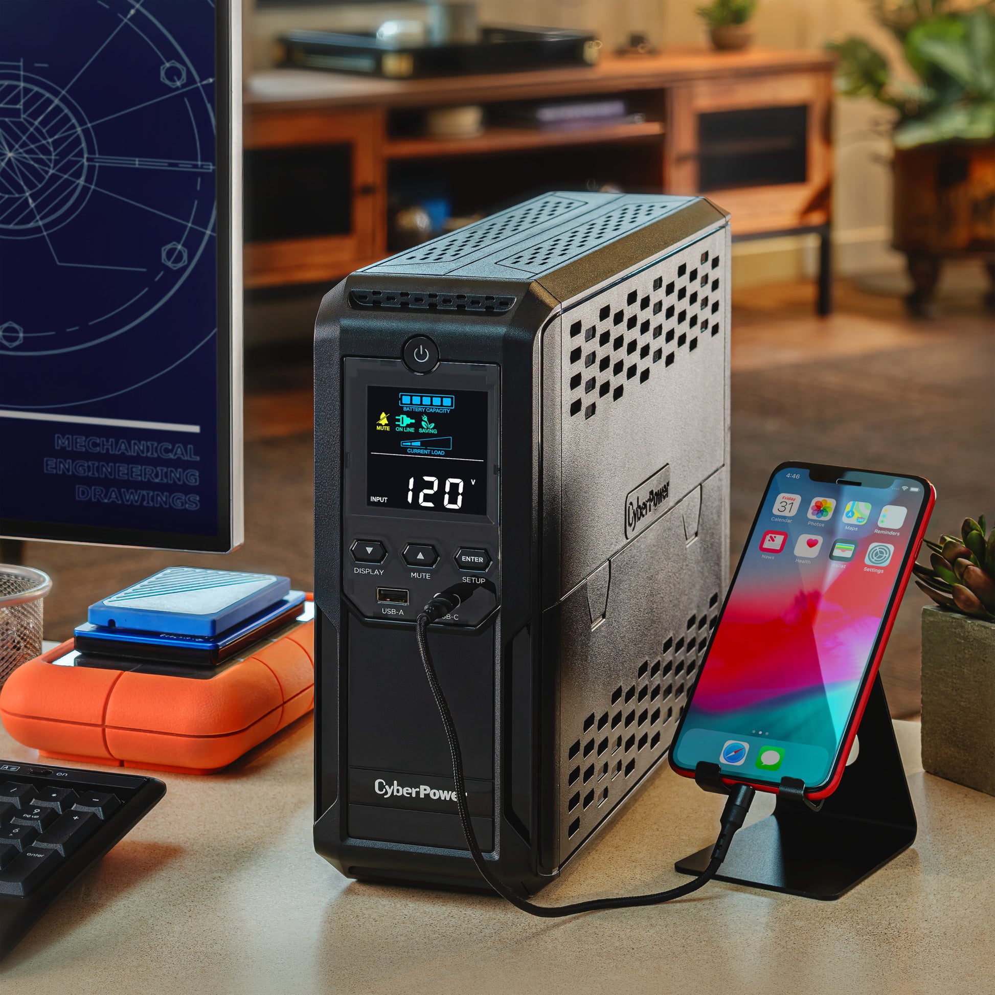 CyberPower CP1500AVRLCD3 1500VA / 900W Line Interactive UPS (Mini-Tower) — Feature detail
