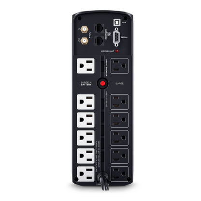 CyberPower CP1500AVRLCDTAA 1500VA / 900W Line Interactive UPS (Mini-Tower) — Rear view