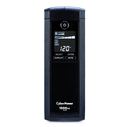 CyberPower CP1500AVRLCDTAA 1500VA / 900W Line Interactive UPS (Mini-Tower) — Front view