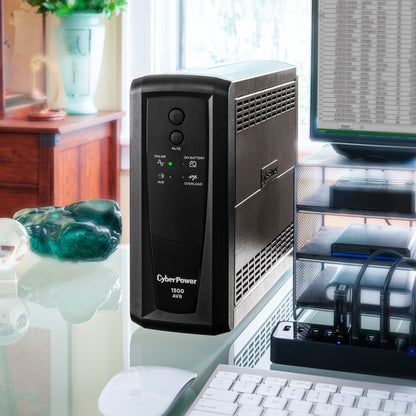 CyberPower CP1500AVRT 1500VA / 900W Line Interactive UPS (Rack/Tower) — In use
