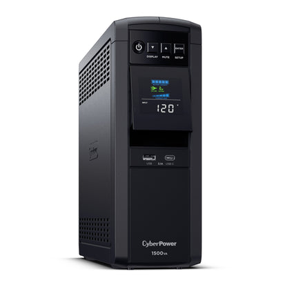 CyberPower CP1500PFCLCD 1500VA / 1000W Line Interactive UPS (Mini-Tower) — Right angle