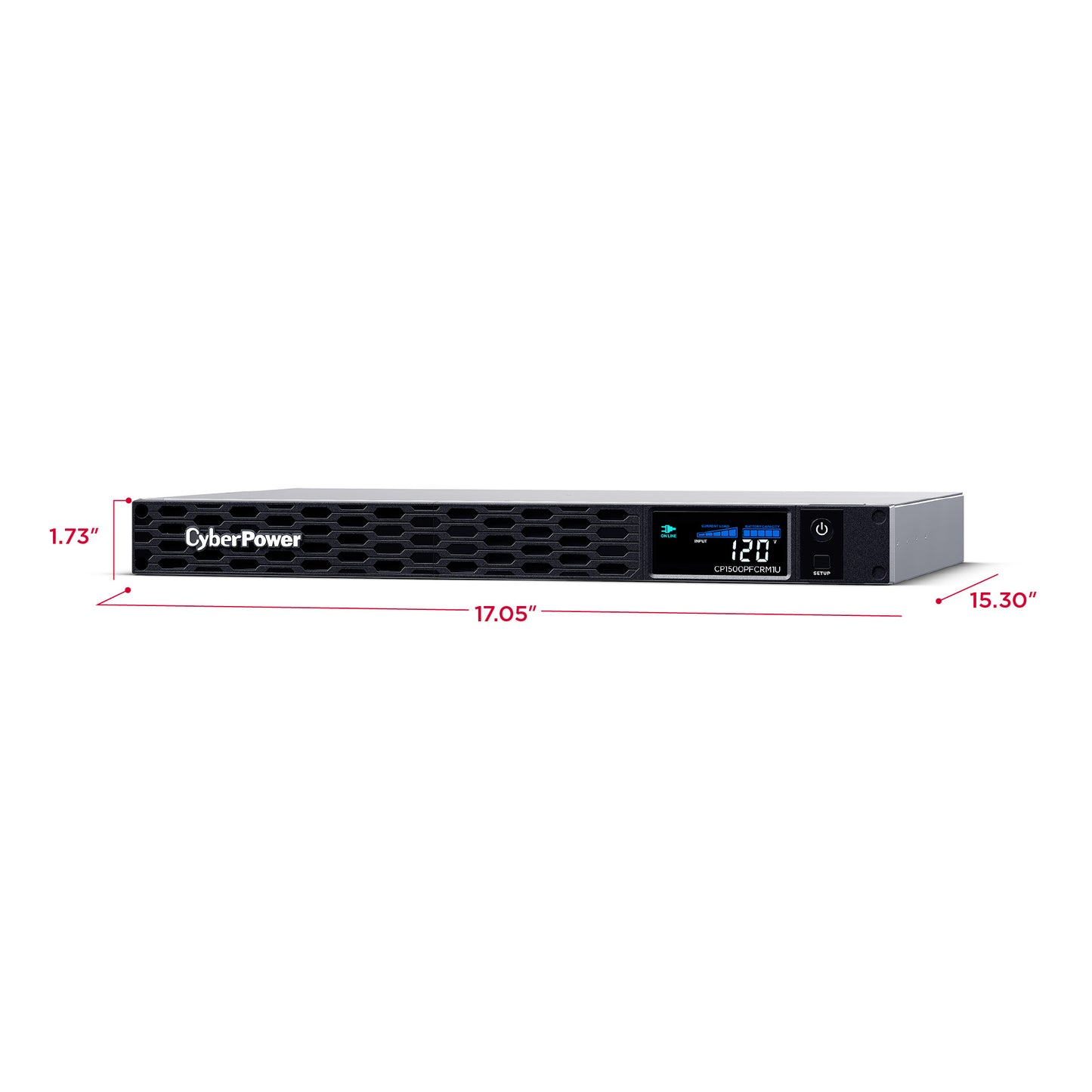 CyberPower CP1500PFCRM1U 1500VA / 900W Line Interactive UPS (Rackmount) — Rear view