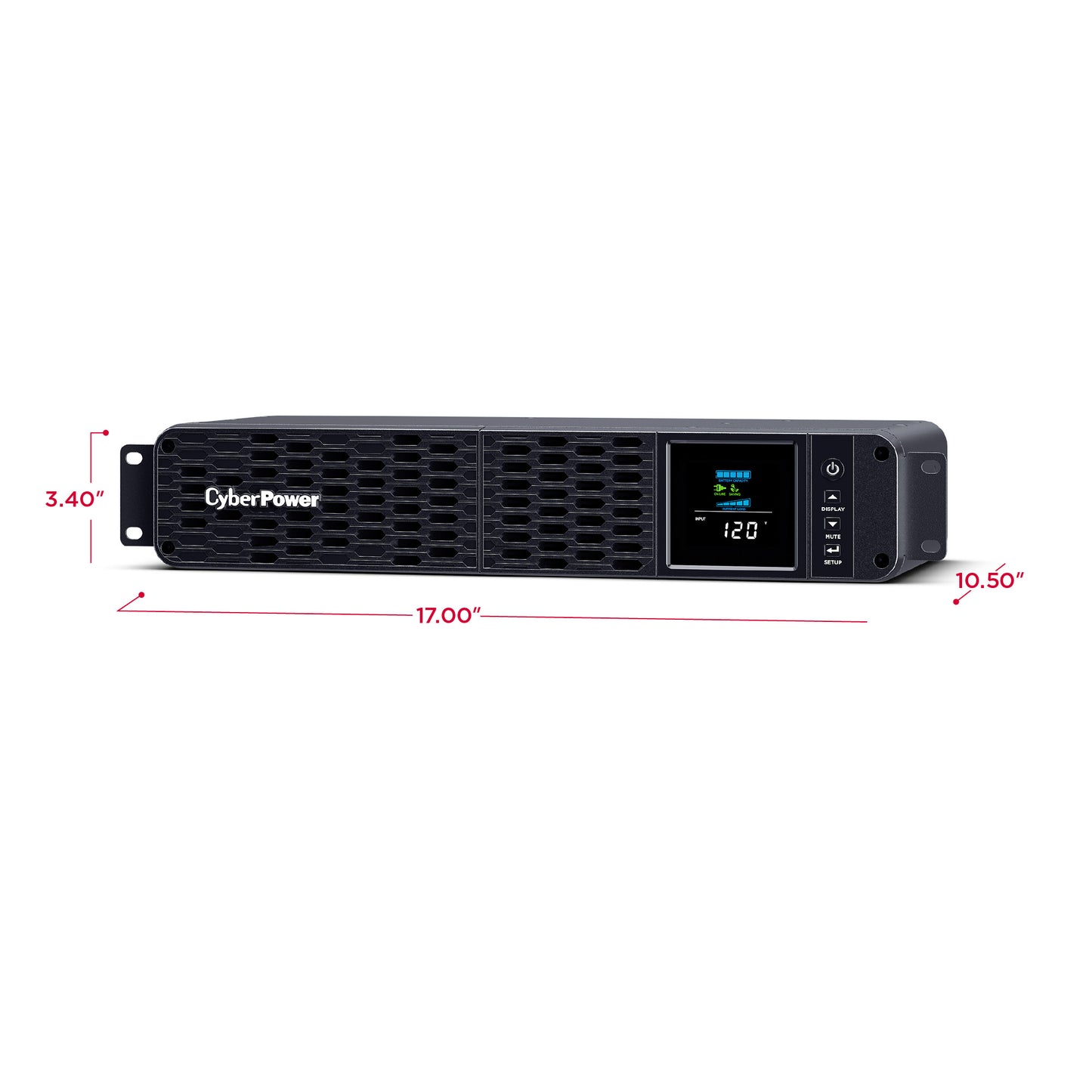 CyberPower CP1500PFCRM2U 1500VA / 1000W Line Interactive UPS (Rackmount (2U)) — Rear view