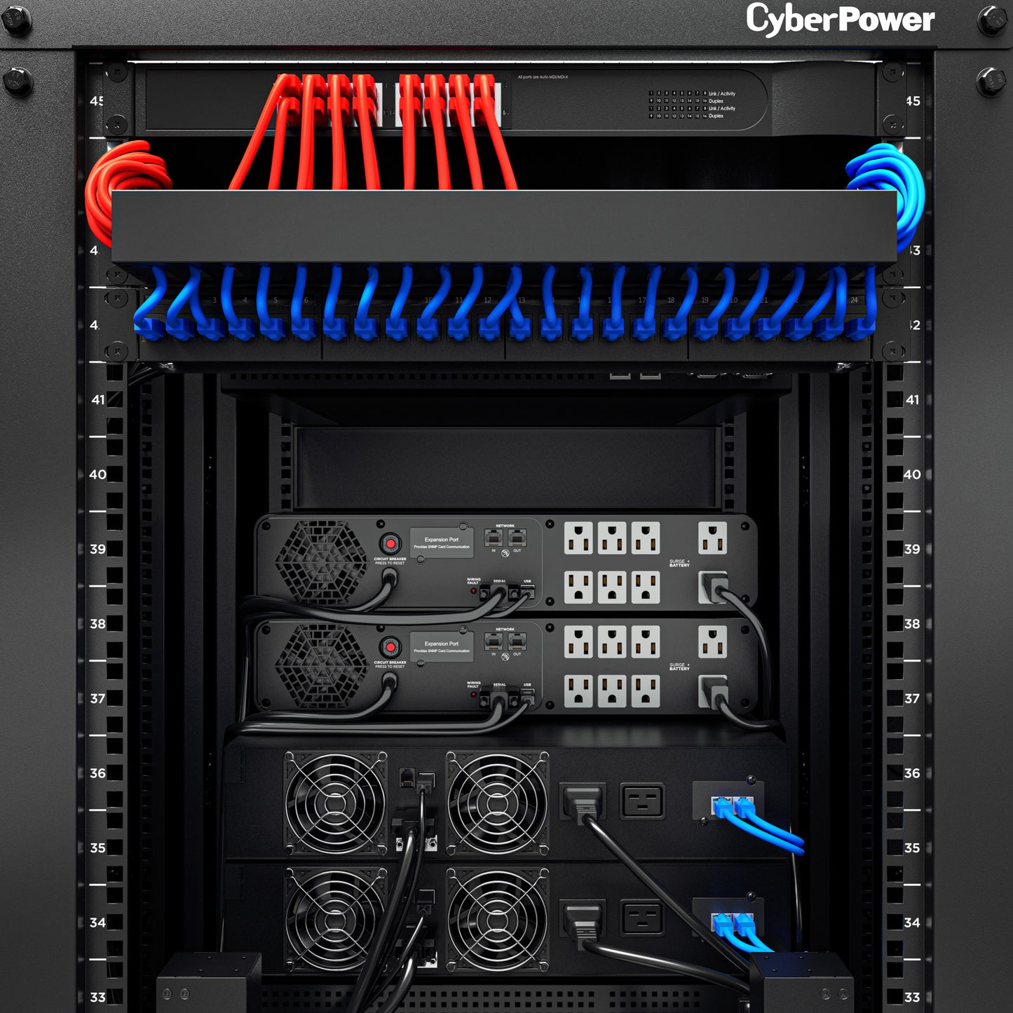 CyberPower CP1500PFCRM2U 1500VA / 1000W Line Interactive UPS (Rackmount (2U)) — Left angle