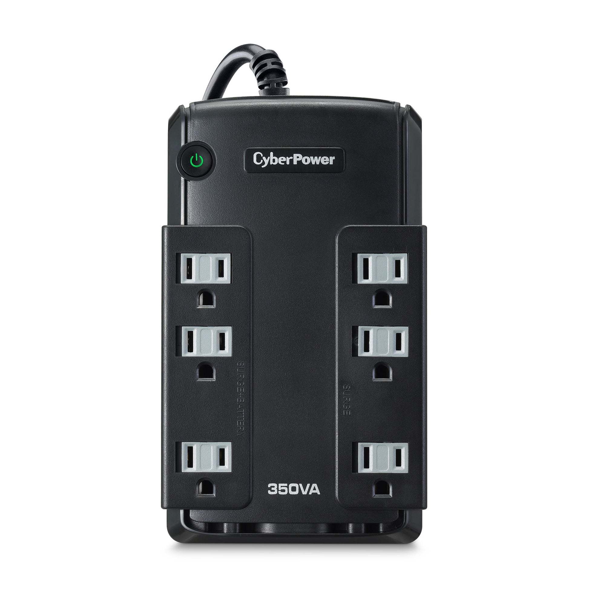 CyberPower CP350SLG 350VA Standby UPS (Mini-Tower) — Front view