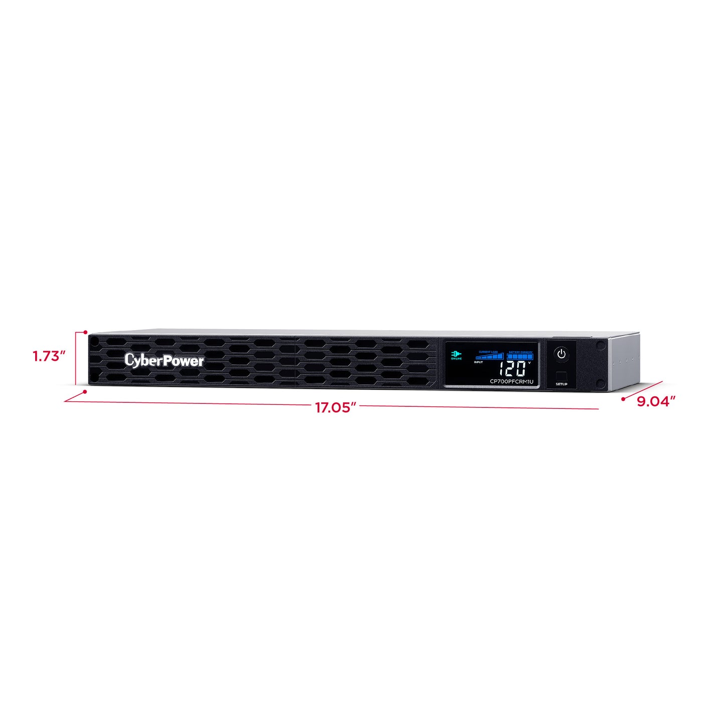 CyberPower CP700PFCRM1U 700VA / 400W Line Interactive UPS (Rackmount) — Rear view