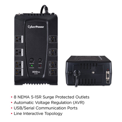 CyberPower CP800AVR 800VA Line Interactive UPS (Mini-Tower) — Feature detail