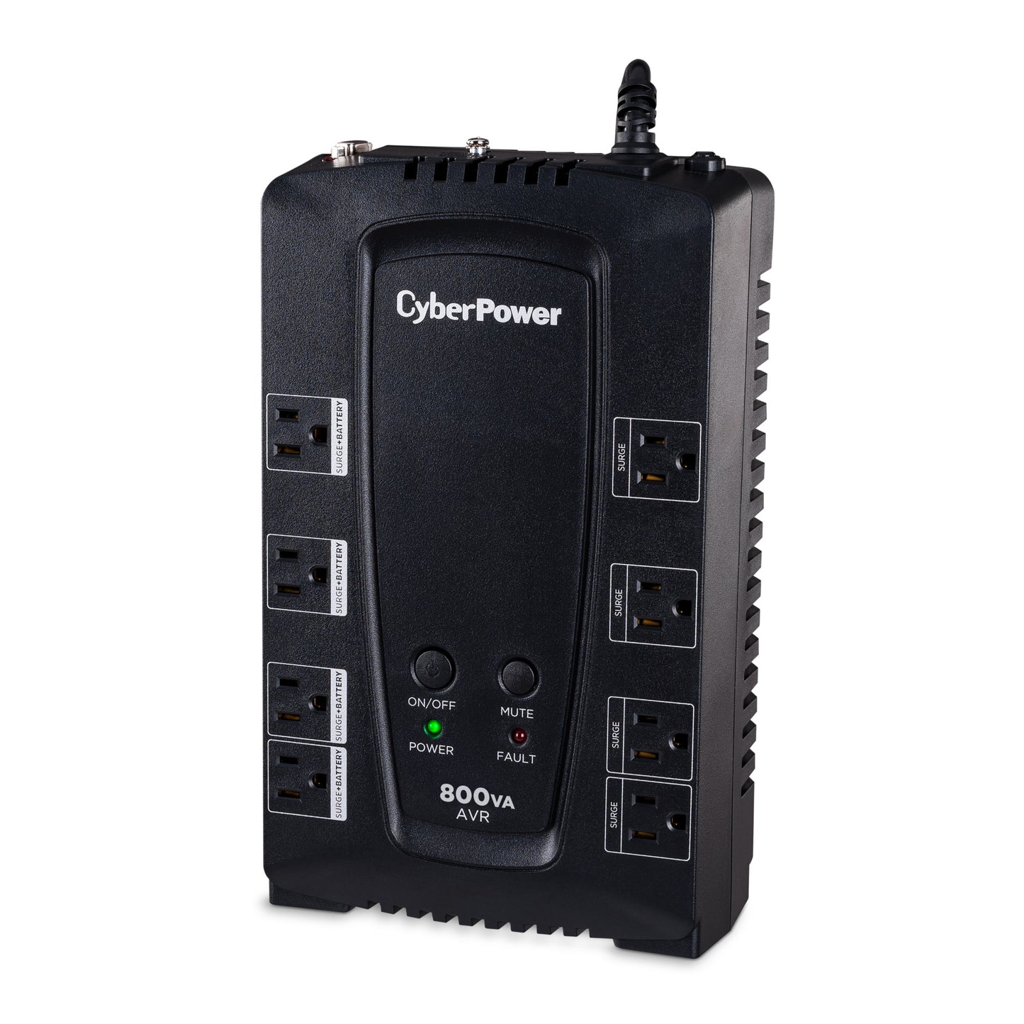 CyberPower CP800AVR 800VA Line Interactive UPS (Mini-Tower) — Left angle