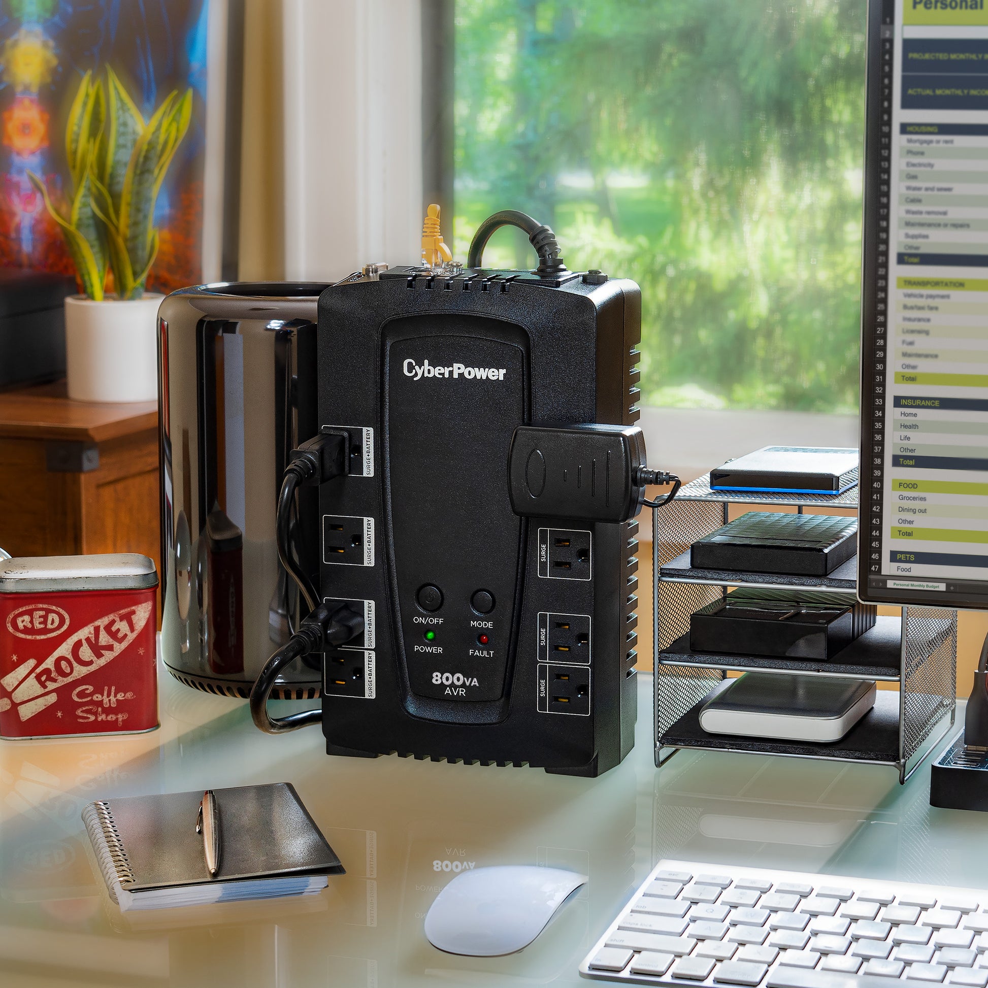 CyberPower CP800AVR 800VA Line Interactive UPS (Mini-Tower) — In use
