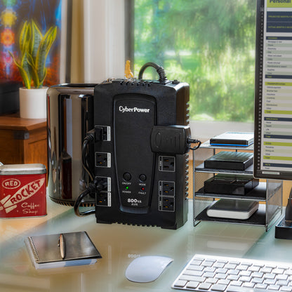 CyberPower CP800AVR 800VA Line Interactive UPS (Mini-Tower) — In use