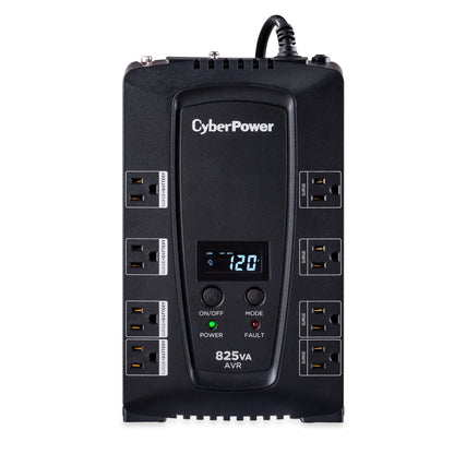 CyberPower CP825AVRLCD 825VA Line Interactive UPS (Mini-Tower) — Front view