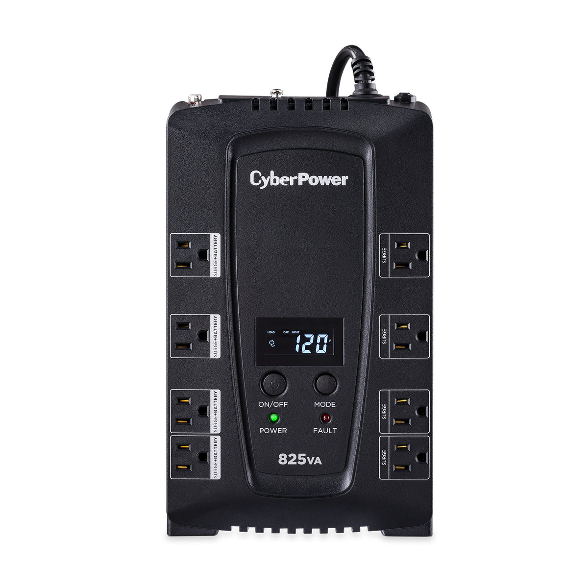 CyberPower Intelligent LCD CP825LCD 825 VA / 450 W Compact Standby UPS, Refurbished