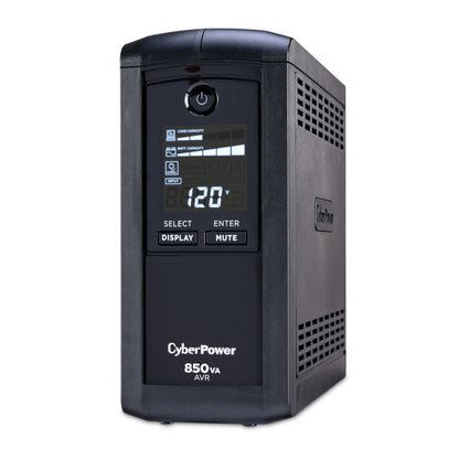 CyberPower CP850AVRLCD 850VA / 510W Line Interactive UPS (Mini-Tower) — Left angle