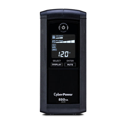 CyberPower CP850AVRLCD 850VA / 510W Line Interactive UPS (Mini-Tower) — Front view