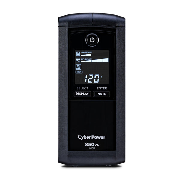 CyberPower CP850AVRLCD 850VA / 510W Line Interactive UPS (Mini-Tower) — Front view