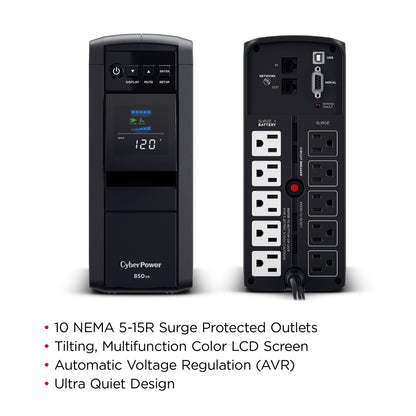 CyberPower CP850PFCLCD 850VA Line Interactive UPS (Mini-Tower) — Feature detail