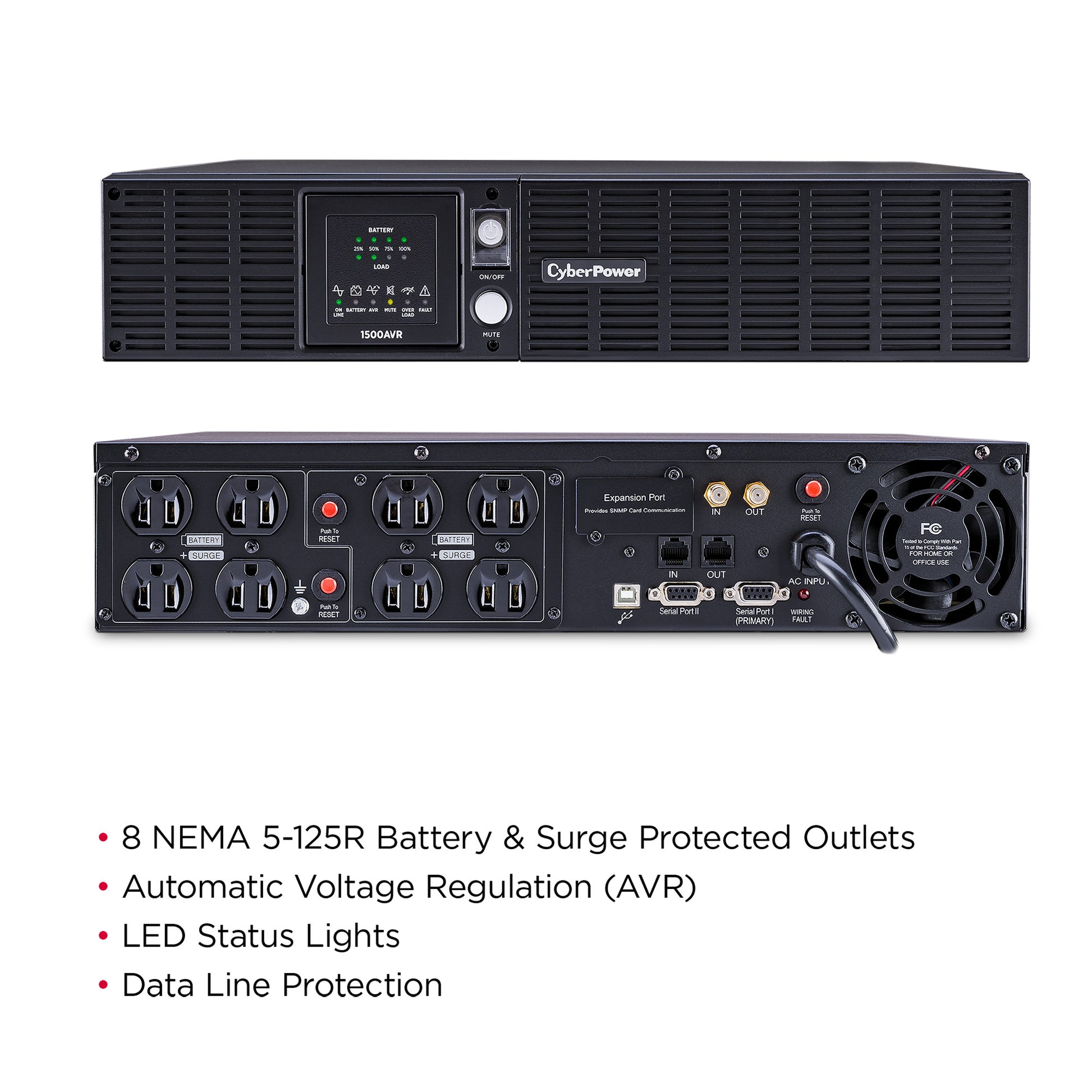 CyberPower CPS1500AVR 1500VA / 900W Line Interactive UPS (Rack/Tower) — Feature detail