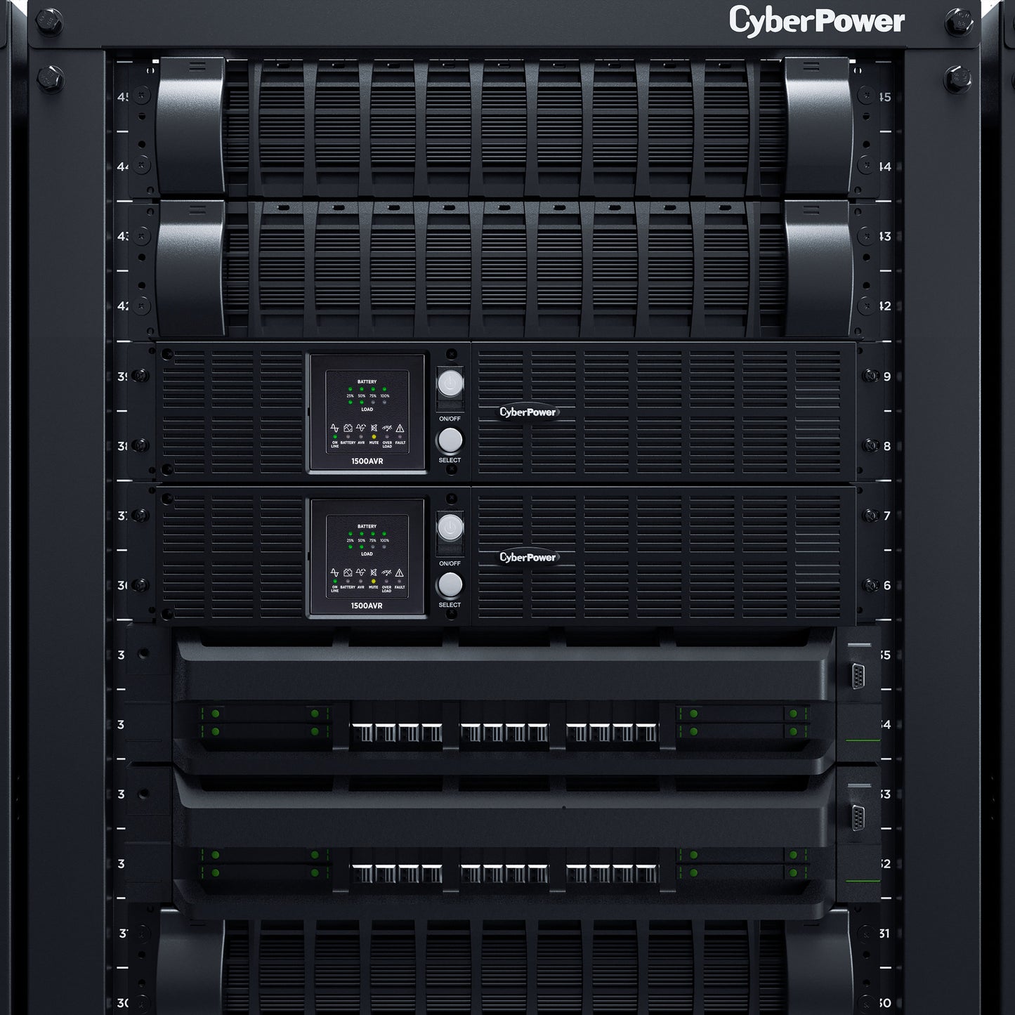 CyberPower CPS1500AVR 1500VA / 900W Line Interactive UPS (Rack/Tower) — Rear view