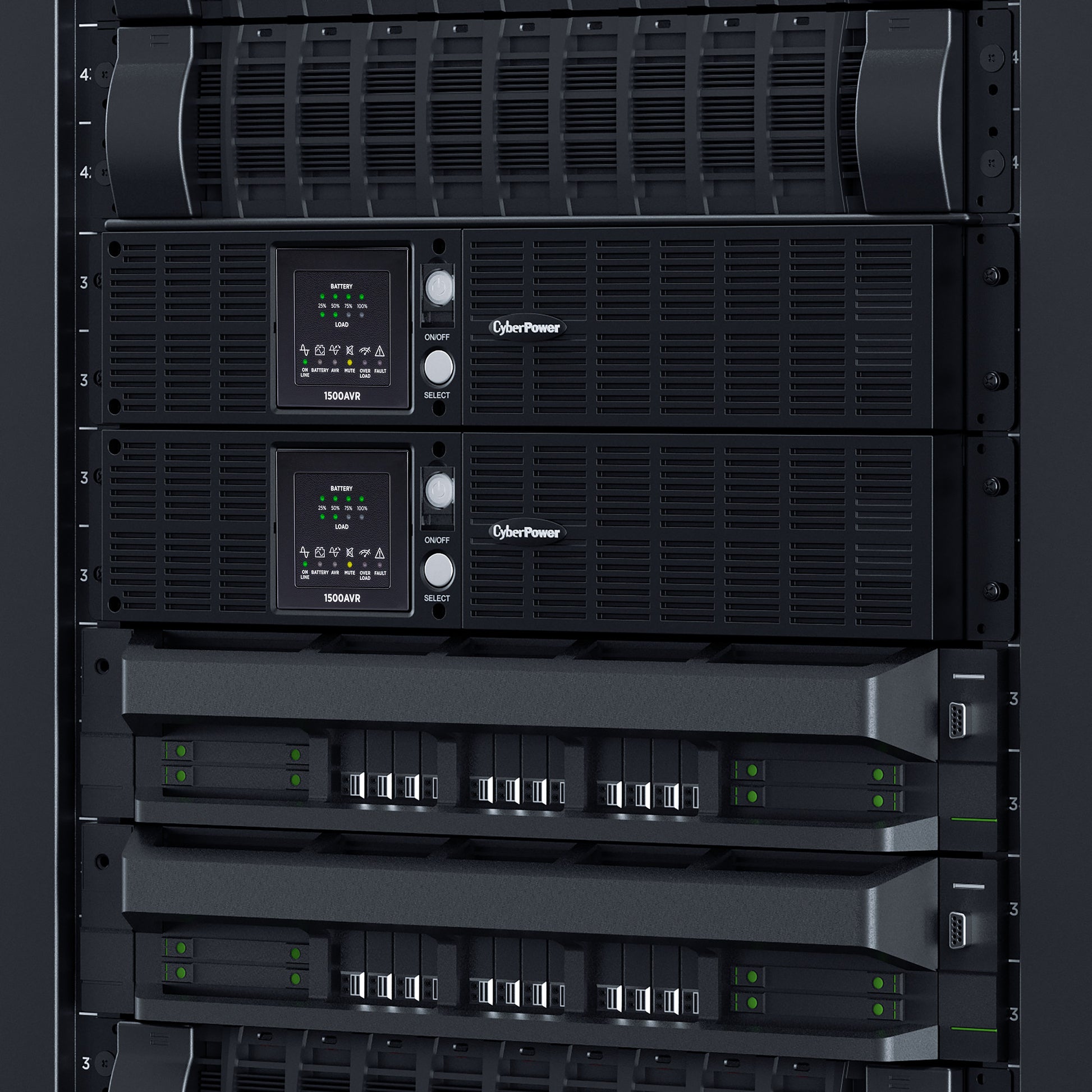 CyberPower CPS1500AVR 1500VA / 900W Line Interactive UPS (Rack/Tower) — In use