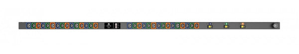 PDU de rack avec compteur Vertiv Geist I10141L, 30 prises (C13, C19), fiche IEC 60309, 200-240/346-415 V, 20A, 0U, vertical