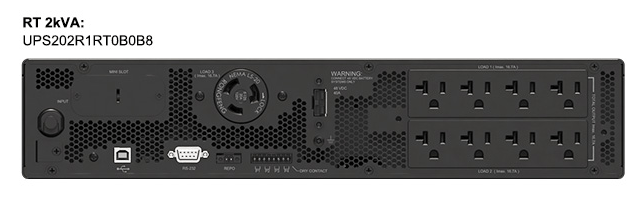 Delta RT Series - DELTA RT-2Kva/1.8kW Double Conversion Online UPS