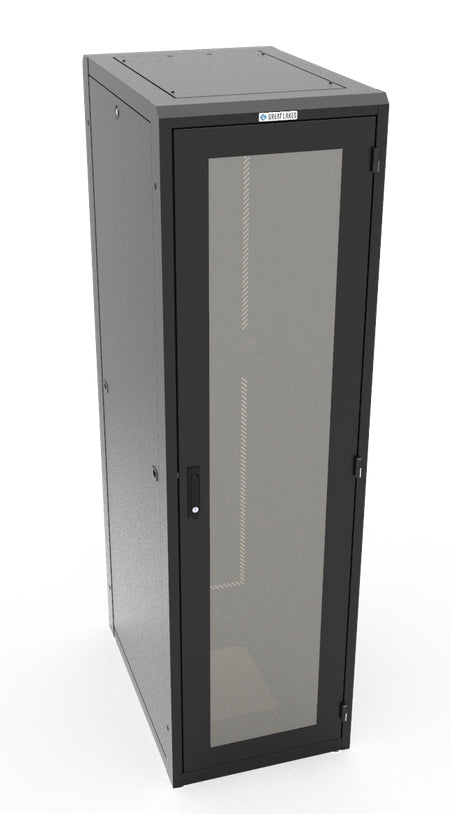 Vertiv Great Lakes GL840E-2436-B-SQM6P 44U Rack Essential Enclosure, 34 in. Deep, Black