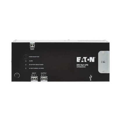 Eaton DIN500AC 500VA / 300W Online Double-Conversion UPS - vue en angle