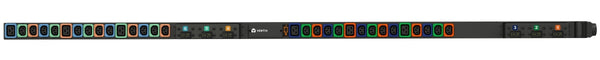 Vertiv Rack PDU - 0U, Variable Power Configuration, MAX 22.0KW, Universal Input, (24) Locking IEC C13, (6) Locking IEC C19, Basic Standard