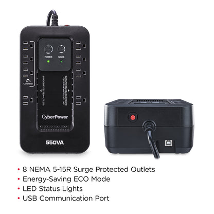 CyberPower EC550G 550VA Standby UPS (Mini-Tower) — Feature detail
