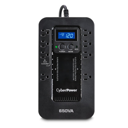CyberPower EC650LCD 650VA / 390W Standby UPS — Front view