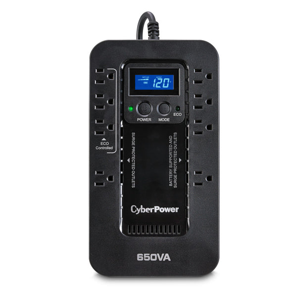 CyberPower EC650LCD 650VA / 390W UPS de secours (mini-tour)