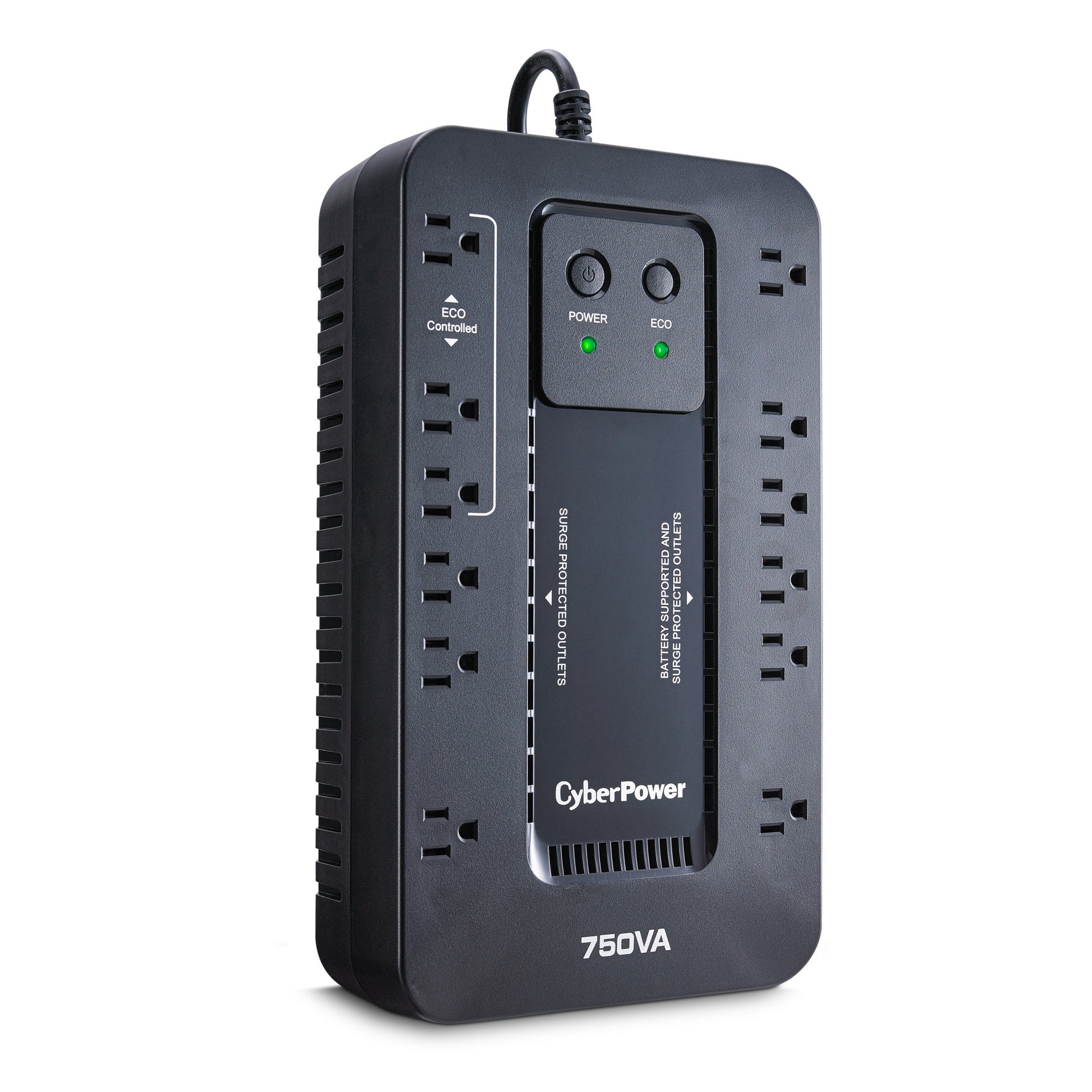 CyberPower EC750G 750VA Standby UPS — Rear view