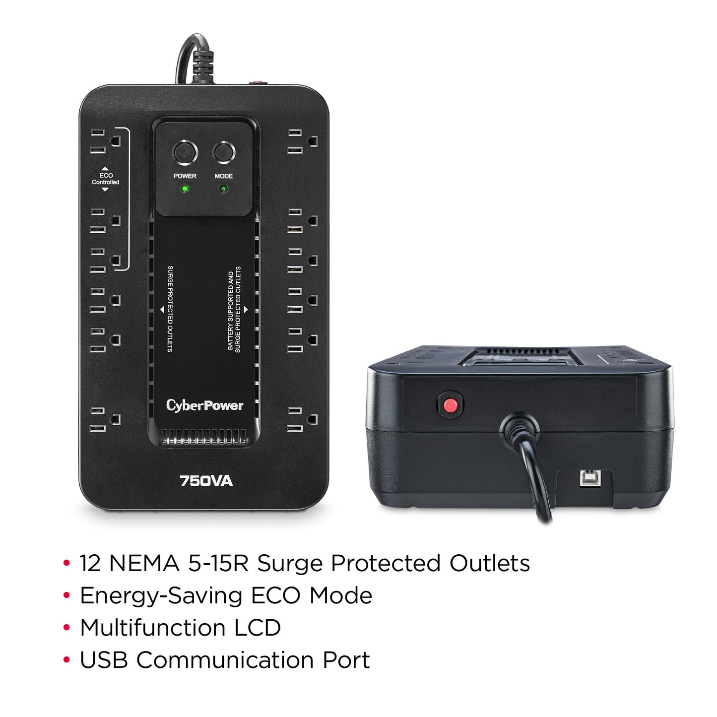 CyberPower EC750GTAA 750VA / 450W Standby UPS — Feature detail