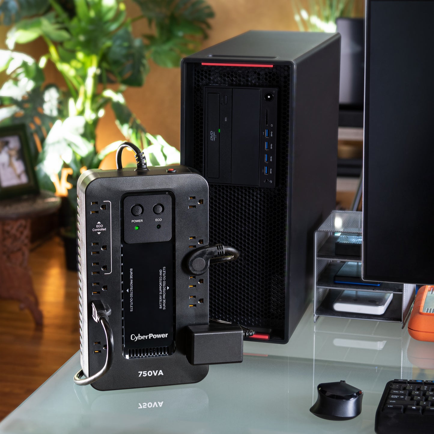 CyberPower EC750GTAA 750VA / 450W Standby UPS — In use