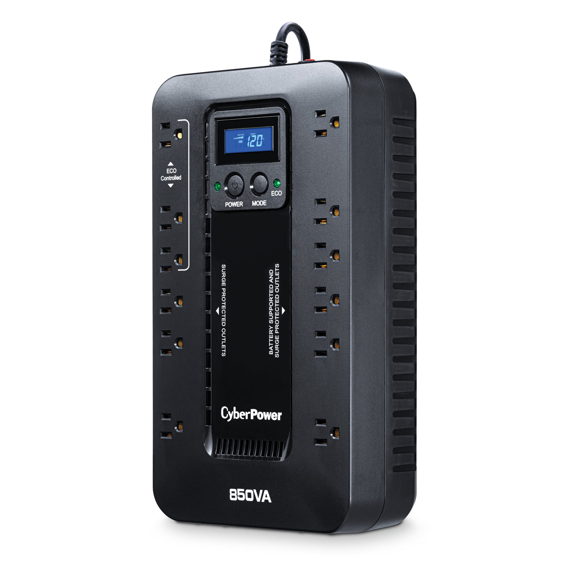 CyberPower EC850LCD 850VA / 510W Standby UPS (Mini-Tower) — Right angle