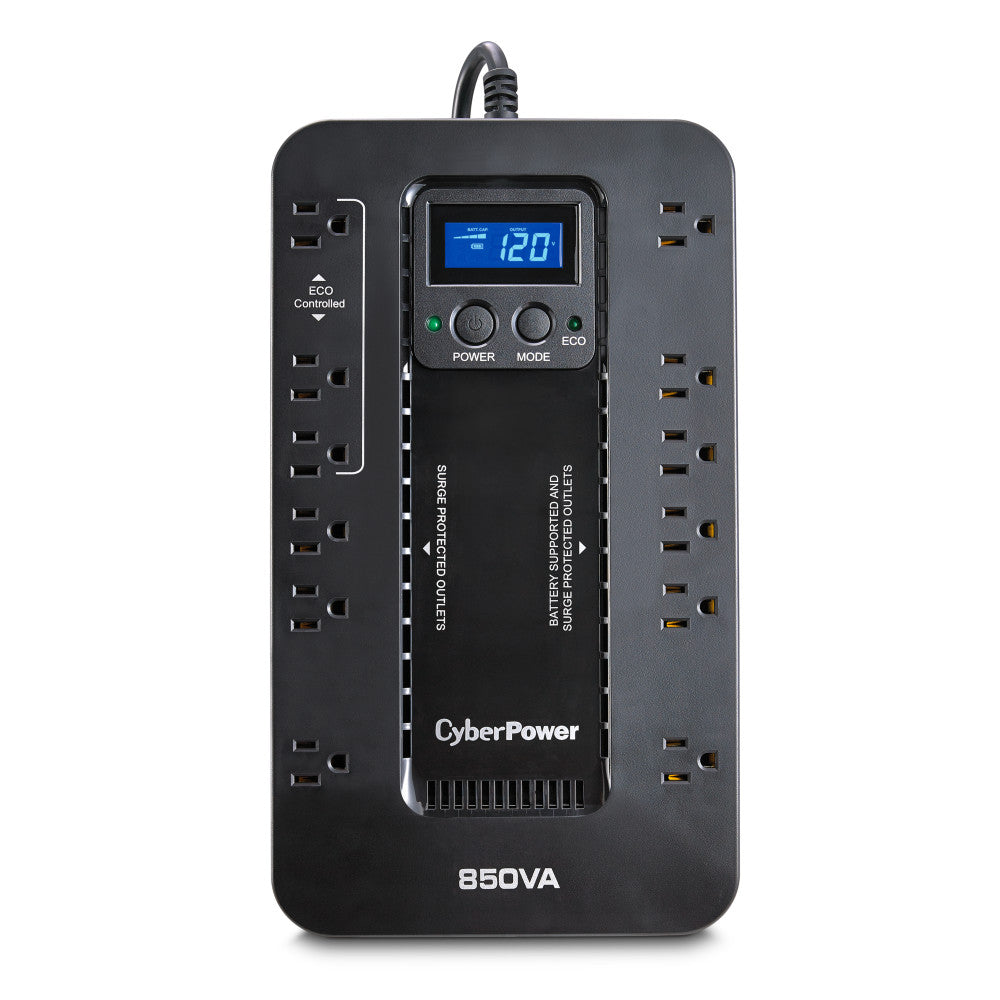 CyberPower EC850LCD 850VA / 510W Standby UPS — Front view