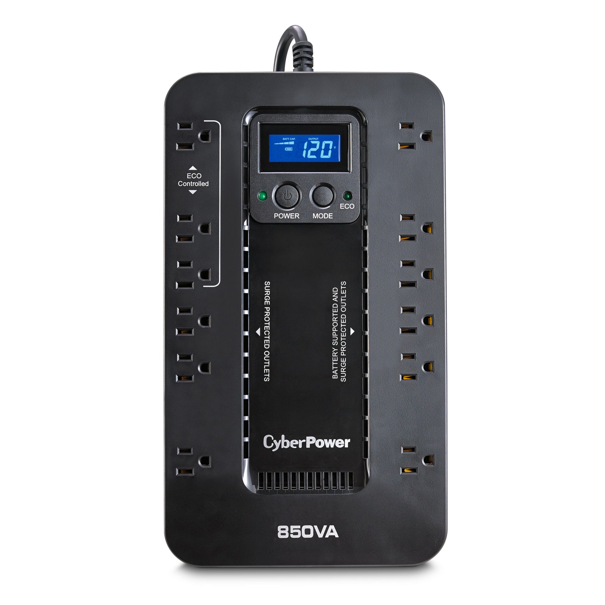 CyberPower EC850LCD 850VA / 510W Standby UPS — Left angle